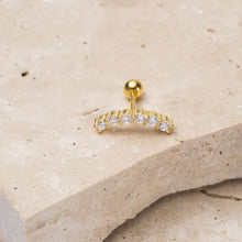 Load image into Gallery viewer, Luna 14k gold plated earring - single stud
