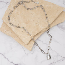 Load image into Gallery viewer, Madeleine 18k gold plated padlock necklace

