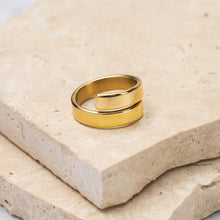 Load image into Gallery viewer, Mara 18k gold plated ring

