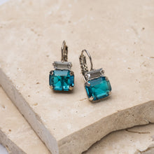 Load image into Gallery viewer, Marisa sterling silver &amp; crystal bagutte earrings
