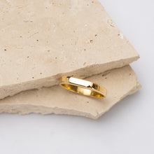 Load image into Gallery viewer, Monika 18k gold plated T bar ring
