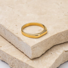 Load image into Gallery viewer, Monika 18k gold plated T bar ring
