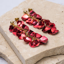 Load image into Gallery viewer, Paola 14k gold plated petal drop earrings
