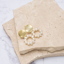 Load image into Gallery viewer, Parys 14k gold plated vermeil pearl earrings
