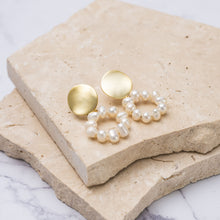 Load image into Gallery viewer, Parys 14k gold plated vermeil pearl earrings
