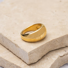 Load image into Gallery viewer, Valencia 18k gold plated gold dome ring
