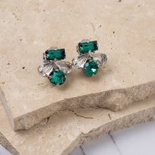 Load image into Gallery viewer, Melissa 18k gold plated gold vermeil crystal earrings
