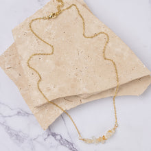 Load image into Gallery viewer, Ella 14k gold plated natural stone necklace
