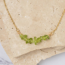 Load image into Gallery viewer, Ella 14k gold plated natural stone necklace
