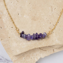 Load image into Gallery viewer, Ella 14k gold plated natural stone necklace
