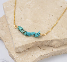 Load image into Gallery viewer, Ella 14k gold plated natural stone necklace
