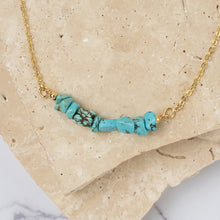 Load image into Gallery viewer, Ella 14k gold plated natural stone necklace
