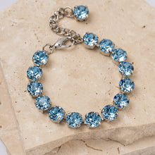 Load image into Gallery viewer, Vera sterling silver plated crystal tennis bracelet
