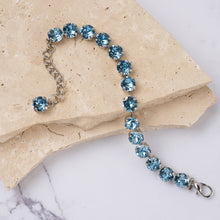 Load image into Gallery viewer, Vera sterling silver plated crystal tennis bracelet
