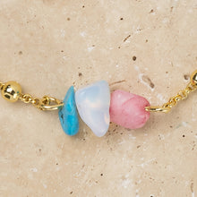 Load image into Gallery viewer, Ava 14k gold plated natural stone bracelet
