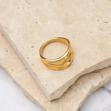Load image into Gallery viewer, Katerina 18k gold plated wave ring
