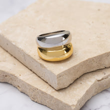 Load image into Gallery viewer, Margaret two-tone 14k gold plated and silver ring

