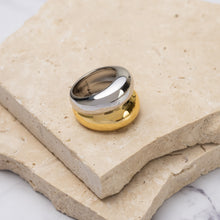 Load image into Gallery viewer, Margaret two-tone 14k gold plated and silver ring
