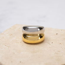 Load image into Gallery viewer, Margaret two-tone 14k gold plated and silver ring
