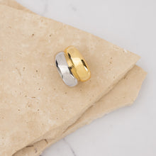 Load image into Gallery viewer, Margaret two-tone 14k gold plated and silver ring
