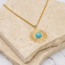 Load image into Gallery viewer, Lisa 14k gold plated turquoise necklace
