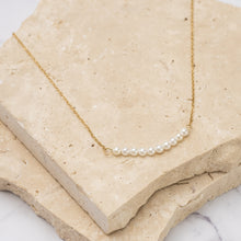 Load image into Gallery viewer, Olivia 14k gold plated glass pearl necklace
