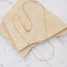 Load image into Gallery viewer, Olivia 14k gold plated glass pearl necklace
