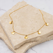 Load image into Gallery viewer, Tayla 18k gold plated mini hearts necklace
