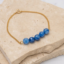 Load image into Gallery viewer, Birthstone 14k gold plated bracelet
