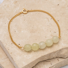 Load image into Gallery viewer, Birthstone 14k gold plated bracelet
