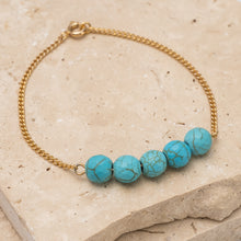 Load image into Gallery viewer, Birthstone 14k gold plated bracelet
