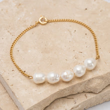 Load image into Gallery viewer, Birthstone 14k gold plated bracelet
