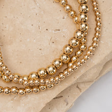 Load image into Gallery viewer, Margarita 14k gold plated beaded stack bracelets
