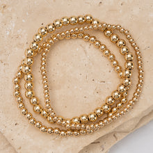 Load image into Gallery viewer, Margarita 14k gold plated beaded stack bracelets

