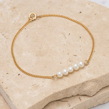 Load image into Gallery viewer, Birthstone 14k gold plated bracelet - Petite
