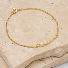 Load image into Gallery viewer, Birthstone 14k gold plated bracelet - Petite
