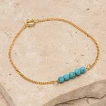 Load image into Gallery viewer, Birthstone 14k gold plated bracelet - Petite
