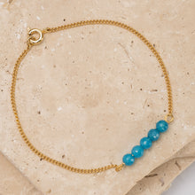 Load image into Gallery viewer, Birthstone 14k gold plated bracelet - Petite
