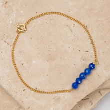 Load image into Gallery viewer, Birthstone 14k gold plated bracelet - Petite
