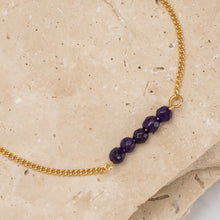 Load image into Gallery viewer, Birthstone 14k gold plated bracelet - Petite
