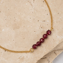 Load image into Gallery viewer, Birthstone 14k gold plated bracelet - Petite

