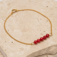 Load image into Gallery viewer, Birthstone 14k gold plated bracelet - Petite
