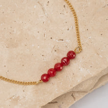 Load image into Gallery viewer, Birthstone 14k gold plated bracelet - Petite
