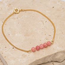Load image into Gallery viewer, Birthstone 14k gold plated bracelet - Petite
