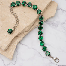 Load image into Gallery viewer, Vera sterling silver plated crystal tennis bracelet
