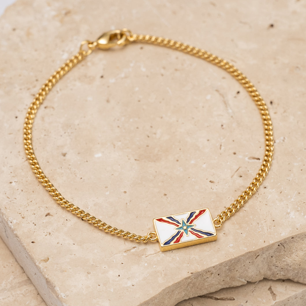 Flag 14k gold plated Bracelet-Assyrian