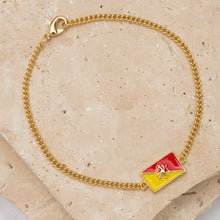 Load image into Gallery viewer, Flag 14k gold plated Bracelet -Sicilian

