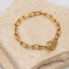 Load image into Gallery viewer, Caitlin 14k gold plated link bracelet
