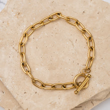 Load image into Gallery viewer, Caitlin 14k gold plated link bracelet
