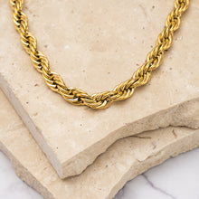 Load image into Gallery viewer, Nina 18k gold plated rope necklace

